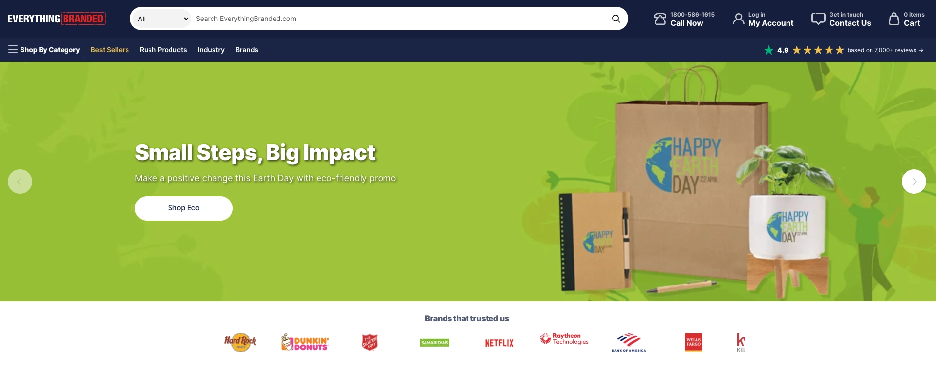 im image of everything branded website homepage