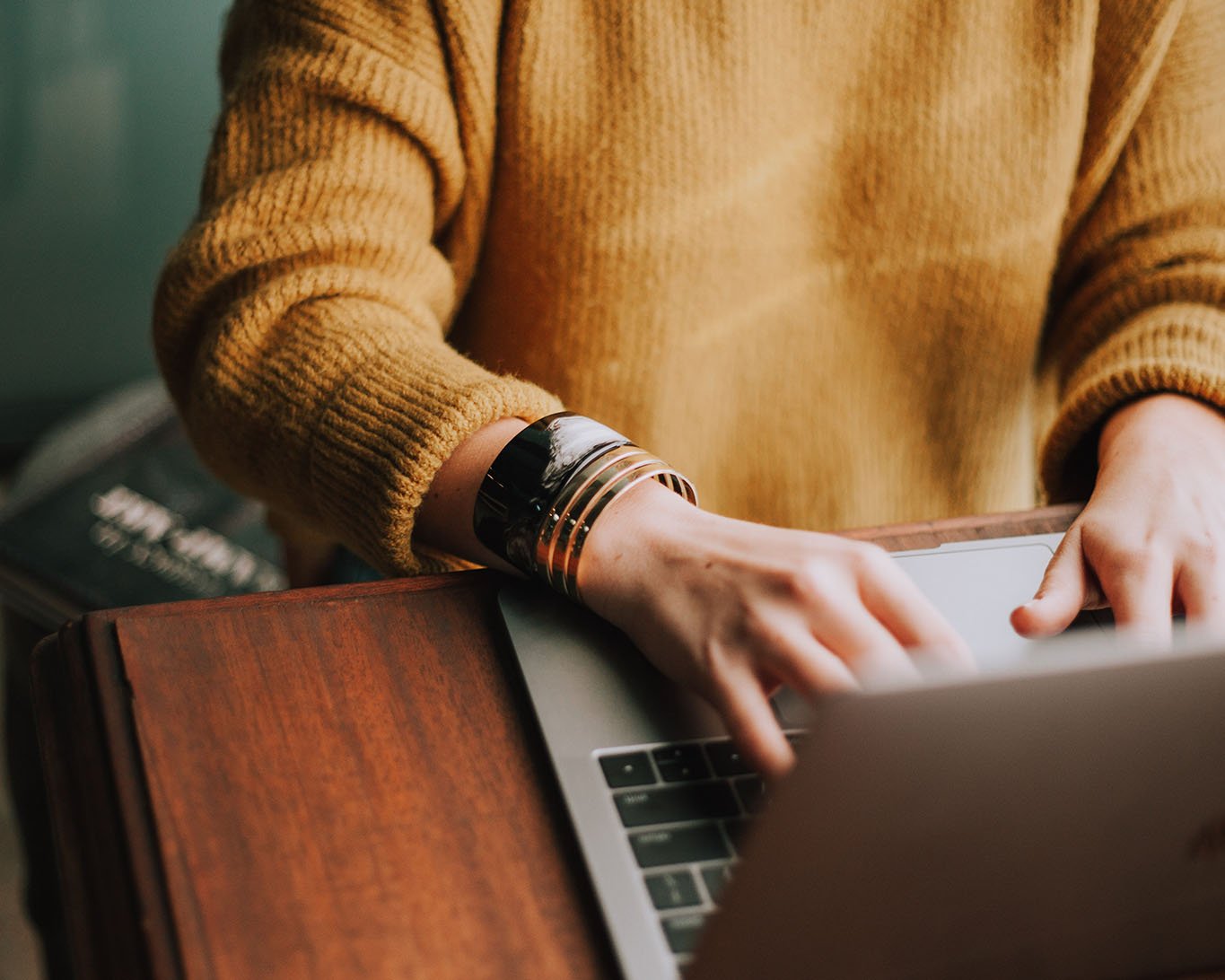 Startup business owner on computer