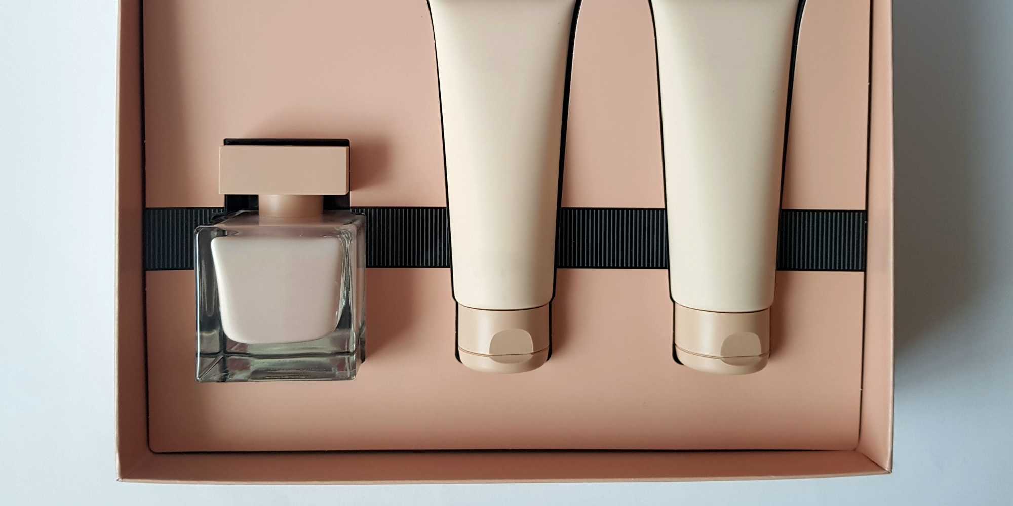 kitting and fulfillment photo of skincare items kitted into a package