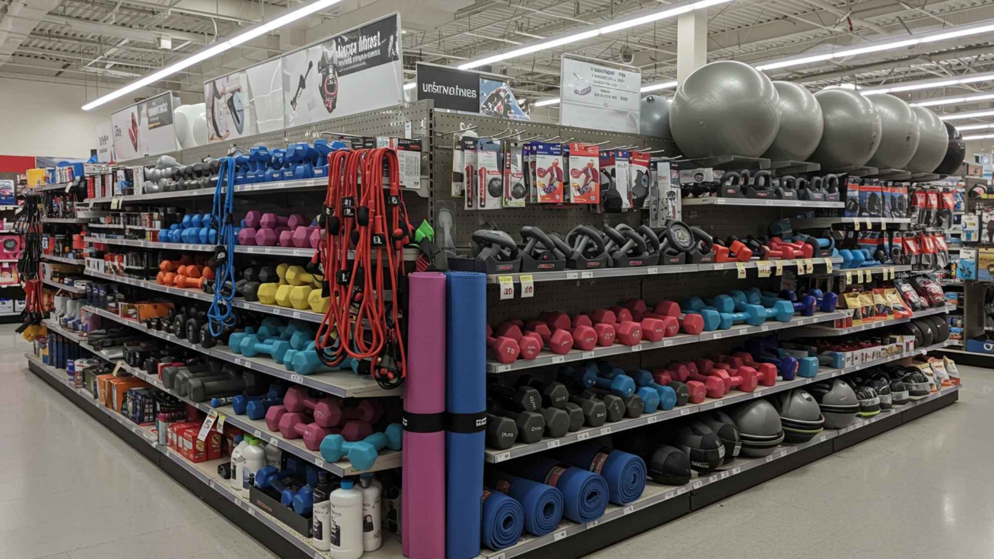 fitness equipment on shelves photo of business partners signing a fulfillment contract