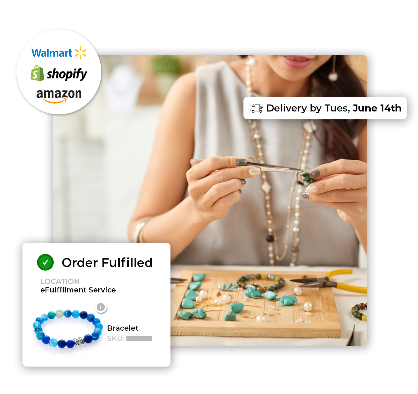 graphic for international fulfillment warehouse in USA