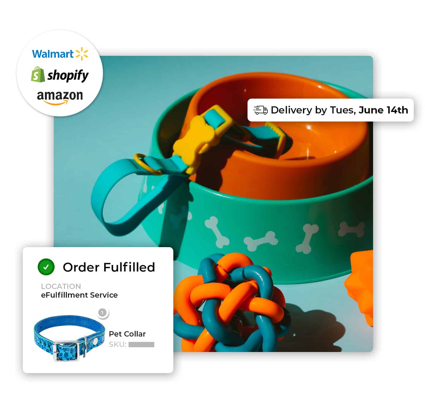 graphic for international fulfillment warehouse in USA